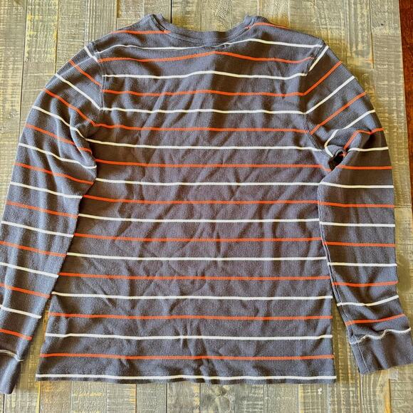 Junk Food Linn Long Sleeve Striped Thermal Henley T-Shirt Color Black Size XL - Picture 7 of 7